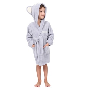 Albornoz con capucha de terciopelo para niños y niñas, ropa de baño hecha en Turquía, superventas - Product Image 1