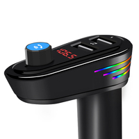 Kit voiture Bluetooth très vendu, émetteur FM, récepteur auxiliaire avec lumière RGB, chargeur USB 5V 3.1A, lecteur MP3 pour voiture