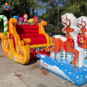 Chaise gonflable Père Noël pour enfants - Matériau PVC, installation facile, 4x3m, taille personnalisée, utilisation commerciale en extérieur, location pour photos - Product Image 3