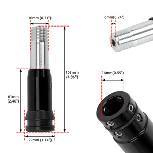 Car Gear <b>Knob</b> M18 Aluminum Alloy <b>Shift</b> Head Adapter Extension Rod Lightweight For Automatic Transmission - Product Image 2