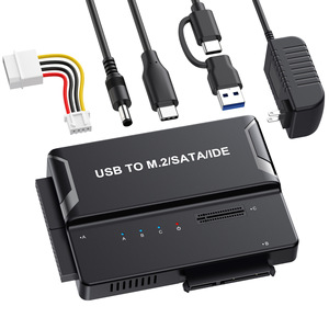 Adaptador USB a M.2 SATA IDE, caja externa para disco duro, interfaz tipo C para SSD/HDD de 2.5 y 3.5 pulgadas - Product Image 1
