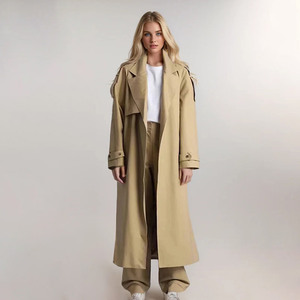 <span class=keywords><strong>Trench</strong></span> da <span class=keywords><strong>donna</strong></span> in stile britannico con cintura e giacca lunga con ampio Design tascabile - Product Image 1