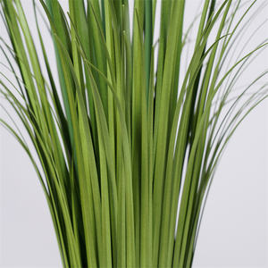 Plante d'herbe à l'oignon artificielle personnalisée-Fausse herbe verte de haute qualité pour paysage de bureau, plante décorative en pot - Product Image 6