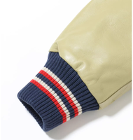 Vente en gros BASSE quantité minimale de commande Rétro Vintage Hommes Lettre Brodée Logo Baseball Bomber Letterman Vestes En Cuir Personnalisées Varsity Vestes