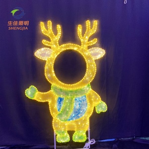 Shengjia Personalizar Florecer Adorno Motivo Decoración Gran Luz Led Proyecto Gigante Cadena de vacaciones Navidad al aire libre - Product Image 5