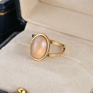 Bagues populaires en pierre naturelle taillée pour hommes et femmes, bagues élégantes et exquises en pierre de tigre, fabricant en gros de style ethnique - Product Image 6