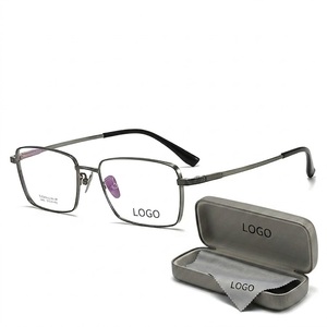 Lunettes en titane légères, branches flexibles, logo personnalisé, montures <span class=keywords><strong>de</strong></span> lunettes pour hommes - Product Image 1