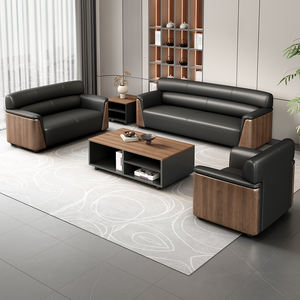 أريكة تنفيذية فاخرة عصرية ورفيعة اللون الرمادي الداكن ، كرسي كهربائي للمكتب ، أريكة مكتبية ذات مقعدين ، أريكة منحنية للمكتب - Product Image 1