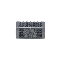 Breloques en forme de tête de lion en CZ pour la fabrication de bijoux, bracelets, colliers, perles, bijoux DIY, vente en gros de breloques, breloques en forme de tête de lion en CZ