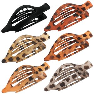 Pinzas de Pelo de Plástico con Estampado de Leopardo de 12 cm, Pinzas de Pelo Grandes con Diseño de Caparazón de Tortuga para Mujer, Accesorios para el Cabello Duraderos y Ligeros para Fiestas - Product Image 3