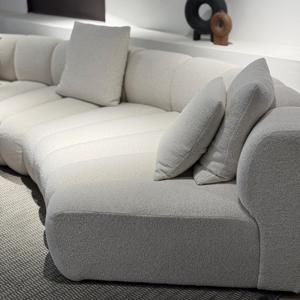 ชุดโซฟาโมดูลาร์ผ้าหรูหราสไตล์อิตาลี รุ่น Cloud Deep Seat เฟอร์นิเจอร์ห้องนั่งเล่นร่วมสมัย เบาะโฟมความหนาแน่นสูง - Product Image 3