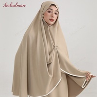 Ensemble Khimar et Abaya Personnalisé Aschulman pour Femme Musulmane, Jersey Premium, Modèle Ramadan