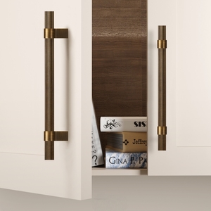 Maniglie in Ottone Massiccio con Finitura Nichel Spazzolato o Bronzo Antico - Stile Francese Americano <span class=keywords><strong>per</strong></span> <span class=keywords><strong>Mobili</strong></span>, Armadi e Cucine - Product Image 5