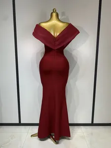 Vestido largo de punto con un solo hombro, diamantes brillantes y vendaje, sexy, de lujo, elegante, para fiesta de cumpleaños, estilo celebridad, para mujer - Product Image 4