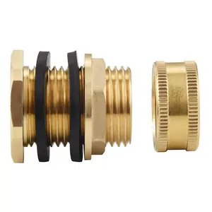 Conector de montaje de manguera de jardín, conector de tanque de agua de latón, 1/2 ", hembra NPT, 3/4" - Product Image 5
