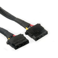 Kabel Daya Splitter Port D 4pin Besar Molex 1 ke 2, Kabel Catu Daya Tipe D Besar 4P