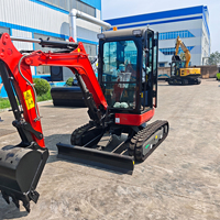 Mini-excavatrice compacte avec circuit hydraulique auxiliaire en option, forte puissance de creusement pour les travaux de tranchées