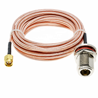 Connecteur SMA Mâle vers N Femelle à montage sur panneau, Câble Coaxial RF à sertir, Câble d'extension WiFi, Câble Pigtail RG316
