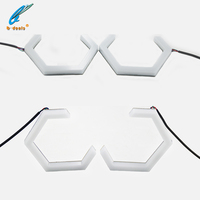 Anneaux Halo Hexagonaux RGB à Changement de Couleur LED Angel Eyes pour Projecteur Optique de Phare LED Automobile
