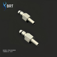 Raccord de tuyau BRT 1/4 3/8 en acier inoxydable, connecteurs de conduite de carburant, coudes à 90 degrés, raccords de conduite de carburant, connexion rapide hydraulique