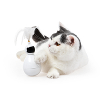 Robot Tumbler, Juguete Interactivo Eléctrico para Gatos con Bola Giratoria y Plumas