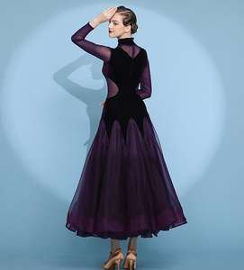 OCT2155 <span class=keywords><strong>Robe</strong></span> de danse de salon Jupe de danse de scène à manches longues pour <span class=keywords><strong>femme</strong></span> - Product Image 3