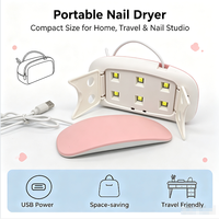 Lampe à ongles UV LED MINI 6W avec logo personnalisé, portable, câble USB, sécheuse pour vernis gel, usage domestique et professionnel, vente en gros, machine pour nail art