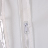 Robe robe de mariée pour femmes, housse pliable, vêtement de voyage, sac à vêtement noir avec poches, grande taille, mariage