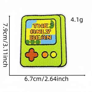 Nuevo Parche Bordado Termoadhesivo con Diseño de Frijol en Verde Primaveral para Decoración de Ropa, Sombreros y Bolsos - Product Image 6