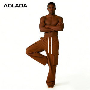 하이 퀄리티 & 최저가 남성 아웃도어 캐주얼 전술 사이드 포켓 카고 바지 맞춤형 단색 바지 - Product Image 3