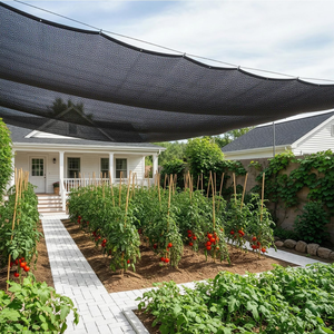 Toile d'ombrage noire en maille HDPE respirante pour plantes, légumes, serres, patios, poulaillers et nichoirs pour chiens - Product Image 1