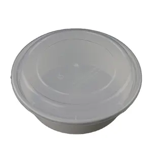 돔 뚜껑이있는 주사 저렴한 일회용 원형 플라스틱 수프 그릇
