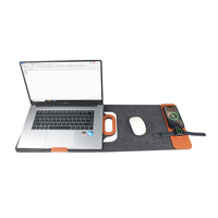Housse d'ordinateur portable avec chargeur sans fil portable, sac multifonctionnel avec pochette détachable, support de refroidissement et tapis de souris pour l'extérieur