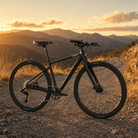 SpiritX Aluminium-Legierung Gravel Bike Rennrad 700C Steckachse 10-Gang Hydraulische Scheibenbremse Flachlenker Halb-integrierte Kabelführung