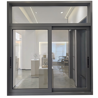 Ventana Corredera de Aluminio con Rotura de Puente Térmico para Balcón Residencial, Resistente a Huracanes, Impermeable, Anti Radiación, con Doble Vidrio Templado