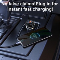 Chargeur voiture USB C SUNDA 51W double port USB A Type C PD 30W QC 3.0 12V 24V pour smartphones et tablettes