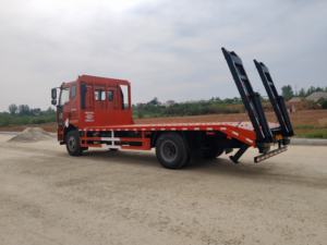 Camión de Remolque de Plataforma Plana para Transporte de Excavadoras de 20 Toneladas, Combustible Diésel, Nuevas Cadenas de Seguridad de Acero para Control de Carga, Vehículo de Recuperación - Product Image 5