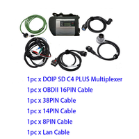Kit de diagnostic automobile multifonction SD C4 Plus Support DOIP, outil de diagnostic OBD de luxe pour voitures et camions Mercedes-Benz