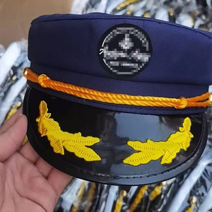 Moda <span class=keywords><strong>cappello</strong></span> da Yacht bianco spesso di alta qualità all'ingrosso marinaio elastico LOGO personalizzato <span class=keywords><strong>cappello</strong></span> <span class=keywords><strong>capitano</strong></span> - Product Image 3