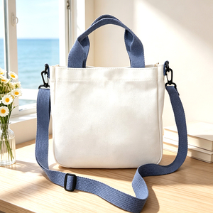 Bolso Bandolera de Lona Sublimable para Transferencia Térmica, Mini Bolso Tote DIY, 4 Colores, Cierre Magnético, Correa Ajustable, Venta al Por Mayor, Regalo - Product Image 5