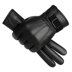 <b>Mens</b> Winter Leather <b>Gloves</b> Warm Touchscreen <b>Gloves</b> Waterproof Windproof <b>Thermal</b> <b>Gloves</b> for Cold Weather - Product Image 3