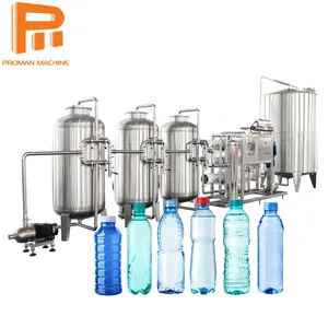 Linha de produção de água mineral RO personalizada Máquina de tratamento de água mineral Máquina de enchimento automática