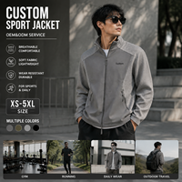 Chaqueta Deportiva Personalizada para Hombre, Ligera, Transpirable, con Cierre Completo, Cuello Alto, para Correr y Entrenar al Aire Libre, Fabricante de Ropa Deportiva