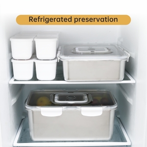 Lekfre <strong>Stainless</strong> <strong>Steel</strong> Compartmentalized Snack Box Snack <strong>Containers</strong> with Lids for Travel Dishwasher Safe Keeps <strong>Food</strong> Fresh - Product Image 4