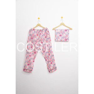 Precio exclusivo bloque de mano impreso señoras Pijama de algodón suave conjunto estampado Floral vestido de noche al por mayor para ropa de dormir de estilo diario - Product Image 5