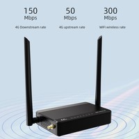 Routeur CPE 4G avec antenne extérieure, 3 ports Ethernet, WiFi LTE 2.4G, alimentation CC pour usage domestique en Russie et en Europe