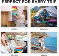 Ventes en gros d'usine, organisateurs de bagages de voyage de haute qualité, cubes de rangement pour valises, en polyester coloré, imperméables, avec fermeture éclair