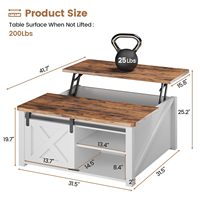 Mesa de Centro Moderna con Almacenamiento, Estantes y Cajones Personalizables, Muebles Ecológicos para Sala de Estar