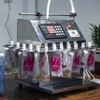 Remplisseuse semi-automatique multifonction pour sachets Doypack à bec verseur, pour jus de fruits, lait de soja, yaourt, purée de fruits