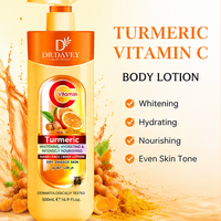 Fabricant de lotion 500ml Biologique Hydratation Profonde Nourrissante Vitamine C Curcuma Éclaircissant Produits de Soin pour Peaux Africaines